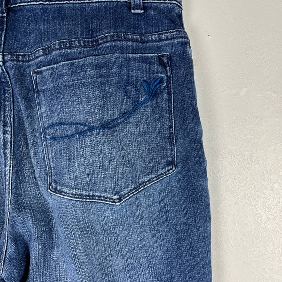 Soft Surroundings Triple S Straight Leg Jeans High Waist Dark Blue Size 6 - Picture 8 of 10